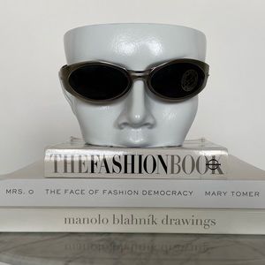 Vintage Dark Tinted Silver Framed Sunglasses